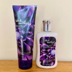 Black Amethyst BBW Bath & Body Works Body Cream & Lotion Set 8oz Retired Scent